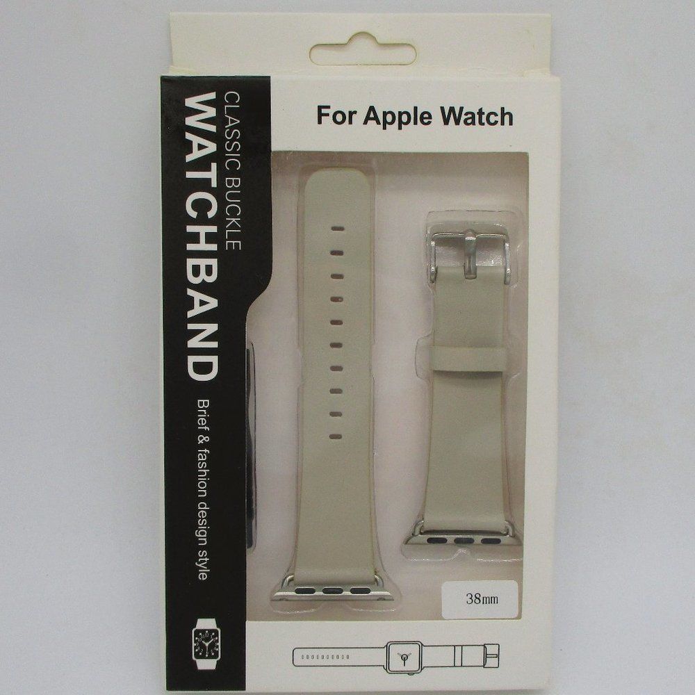 𝅺classic Buckle Leather Watch Band for Apple Watch 38 mm